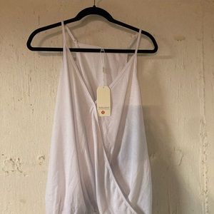 Aokosor women’s deep V neck spaghetti strap tank top.
